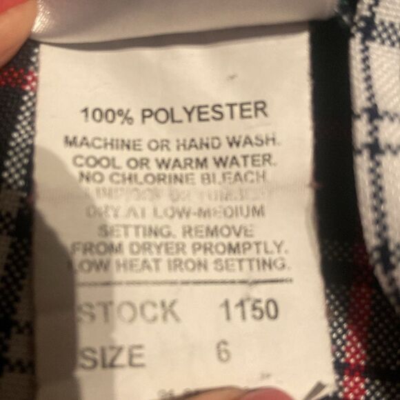 Parker Kids Plaid Dress - Blue and Red school uniform size 6 - Picture 4 of 5